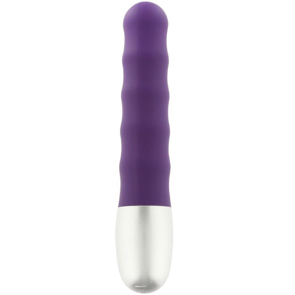 Seven Creations Discretion Ribbed Purple Mini Vibrator Bullet Sex Toy