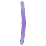 Seven Creations Twinzer 12" Double Ended Dong Soft Purple Jelly Two Head Penis Tips Dildo DP Sex Toy