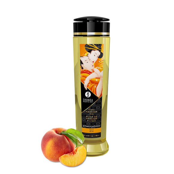 Shunga Erotic Massage Oil Stimulation Peach Scent Relax Body Rub 240ml