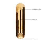 Shots 7 Speed Gold Bullet Vibrator USB Rechargeable Chic Mini Sex Toy
