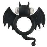 Bad Bat Vibrating Cock Ring Bullet Penis Erection Band Goth Couples Sex Toy
