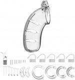Shots Man Cage #03 Transparent Male Chastity Cock Cage Lock Device Penis Bondage CBT