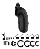 Shots Man Cage #05 Black Male Chastity 5.5" Cock Cage Lock Device Penis Bondage BDSM Fetish