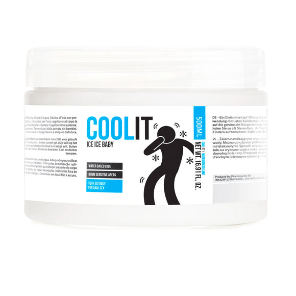 Cool It Lubricant Water Based Numb Anal Sex Toy Cold Soothe Lube 500ml Tub