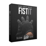 Fist It Black Silicone Masturbation Glove Soft Textured Pleasure Wank