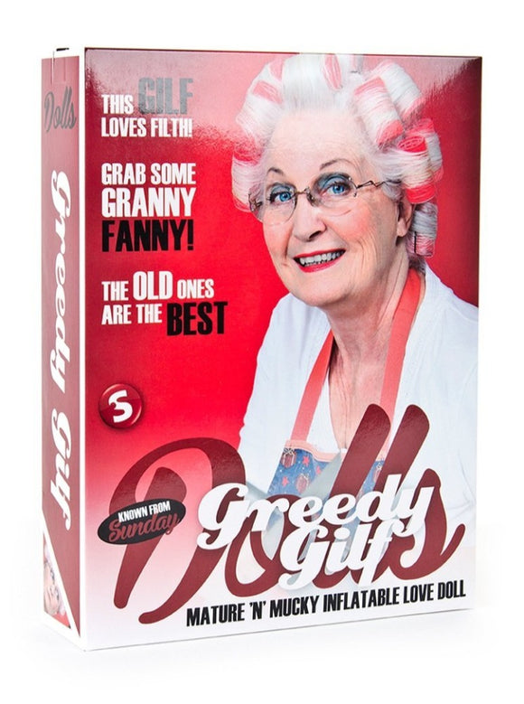 Greedy Gilf Granny Blow up Mature Inflatable Love Doll Sex Toy Stag Do