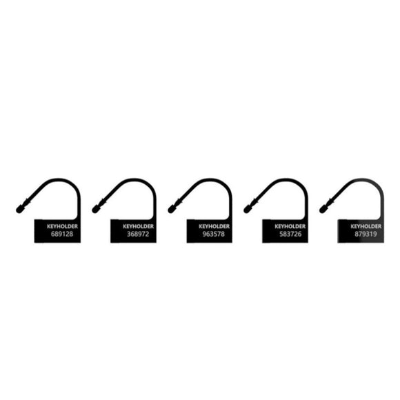 Male Chastity Man Cage Spare Black Locks Single Use Unique ID Number Pack of 5