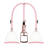 Shots Toys Pumped Breast Pump Set Rose Gold Enlargement Vacuum Cups Medium Bust Developer