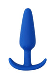 Shots Slim Blue Butt Plug Soft Silicone Handle Beginners Size Small Anal Starter Toy