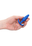 Shots Slim Blue Butt Plug Soft Silicone Handle Beginners Size Small Anal Starter Toy