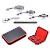 Interchangeable 4 Pinwheels Combo Set Wartenberg Kit BDSM Fetish Gear