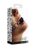 Ouch! Breathable Ball Mouth Gag Printed Traditional Tattoo Leather Straps Bondage
