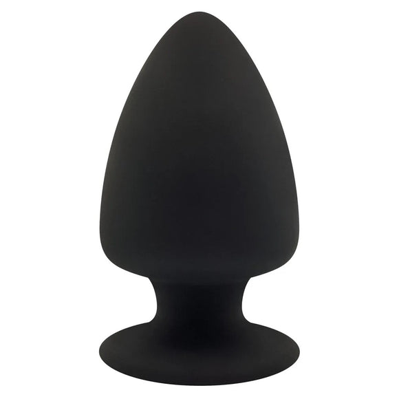 SilexD Premium Black Memory Silicone Medium Butt Plug Dual Density Thermal Anal Play Sex Toy