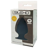 SilexD Premium Black Memory Silicone Medium Butt Plug Dual Density Thermal Anal Play Sex Toy