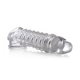 Size Matters 1.5" Penis Enhancer Sleeve Clear Ribbed Cock Sheath Length Extension