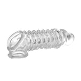 Size Matters 1.5" Penis Enhancer Sleeve Clear Ribbed Cock Sheath Length Extension