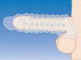 Size Matters 1.5" Penis Enhancer Sleeve Clear Ribbed Cock Sheath Length Extension
