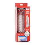 Size Matters 1.5" Penis Enhancer Sleeve Clear Ribbed Cock Sheath Length Extension