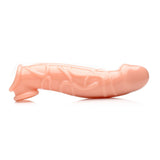 Size Matters 2" Penis Extension Sleeve Flesh Cock Sheath Extra Length Girth Tip