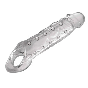 Size Matters Clearly Ample Penis Enhancer Sleeve Girth Length Erection Transparent Cock Sheath