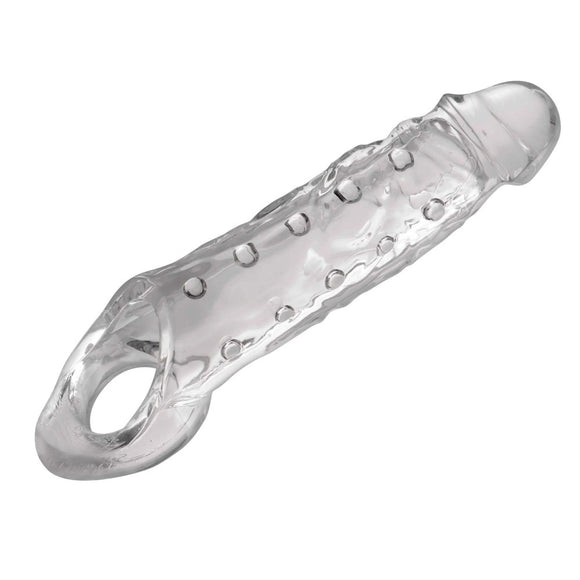 Size Matters Clearly Ample Penis Enhancer Sleeve Girth Length Erection Transparent Cock Sheath