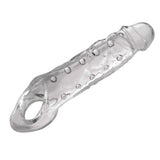 Size Matters Clearly Ample Penis Enhancer Sleeve Girth Length Erection Transparent Cock Sheath