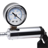 Size Matters Deluxe Steel Hand Pump Heavy Duty Hose Pressure Gauge Penis Enhancement