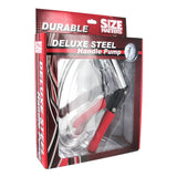 Size Matters Deluxe Steel Hand Pump Heavy Duty Hose Pressure Gauge Penis Enhancement
