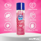 Skins Tasty Juicy Bubblegum Burst Flavour Water Based Lubricant Edible Vegan Natural Lube 130ml
