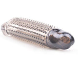 Stretchy Black Penis Sleeve Tickler Cock Cage Sheath Ribbed Erection Enhancer