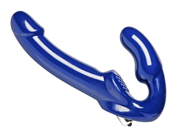 Strap U Revolver II Vibrating Strapless Strap-On Dildo Blue Penis Couples Sex Toy