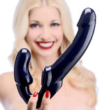 Strap U Revolver Strapless Strap On Dildo Black Penis Clit Pad G-Spot Couples Sex Toy