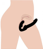 Strap U Revolver Strapless Strap On Dildo Black Penis Clit Pad G-Spot Couples Sex Toy