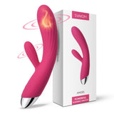 Svakom Angel Powerful Warming Vibrator G-Spot Clitoral Swirl Heat Pink Bunny Rabbit Sex Toy