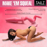 Tailz Pig Tail Pink Butt Plug Squeal Curled Cork Screw Animal Role Play BDSM Anal Toy