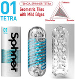 Tenga Spinner 01 Tetra Masturbator Spiral Motion Twist Stroker Mens Fun Sex Toy