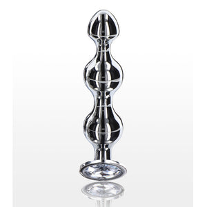ToyJoy Diamond Star Anal Beads Silver Jewel Gem Butt Plug Large Size Backdoor Bling Sex Toy