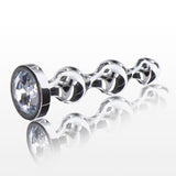 ToyJoy Diamond Star Anal Beads Silver Jewel Gem Butt Plug Large Size Backdoor Bling Sex Toy