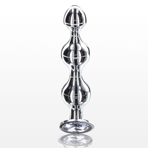 ToyJoy Diamond Star Anal Beads Silver Jewel Gem Butt Plug Small Size Backdoor Bling Sex Toy