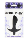 ToyJoy Private Dancer Vibrating Butt Plug Black Silicone Beginners Unisex Anal Play Sex Toy