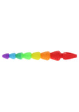 Toy Joy Rainbow Heart Anal Beads Pride Plug Chain Soft Silicone Fun Butt Play