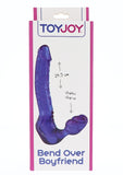 ToyJoy Bend Over Boyfriend Purple Strapless Strap-On Dildo Realistic Penis Couples Sex Toy