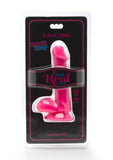 ToyJoy Get Real Happy Dicks 6" Pink Dildo Realistic Penis With Balls Suction Cup Sex Toy