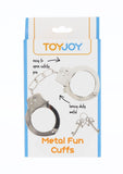 ToyJoy Fun Metal Hand Cuffs Steel Safety Wrist Restraints Kinky Bondage Play