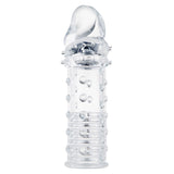 Toy Joy Power Stud Penis Sleeve Clear Extra Length Girth Ribbed Cock Sheath Aid