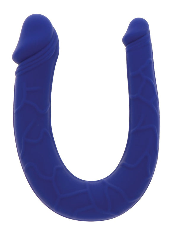 ToyJoy Realistic Mini Double Dong Blue Penetration Small U-Shape Dildo Anal Starter Toy