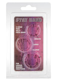 ToyJoy Stay Hard Cock Ring Set Pink 3 Size Penis Erection Sex Enhancer