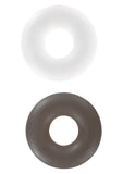 Toy Joy Stud Cock Ring Pack of 2 Clear Smoke Penis Band Erection Enhancer Set