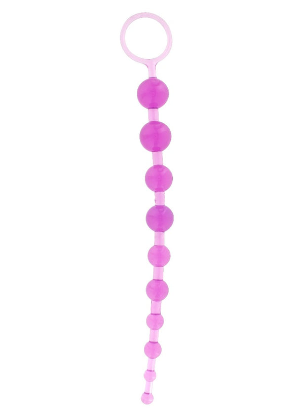 Toy Joy 10 Thai Purple Jelly Love Anal Beads String Chain Butt Plug Sex Play