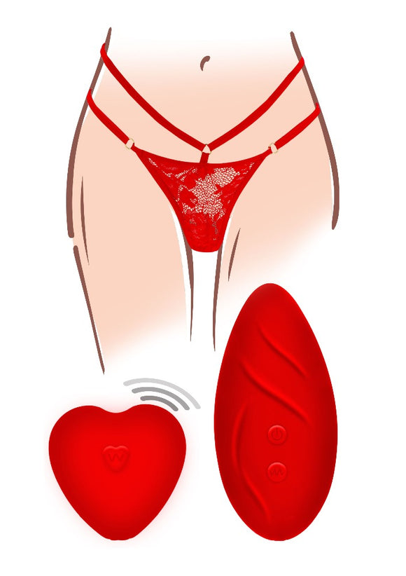 ToyJoy Divine Panty Pleaser Vibe Sexy Red Lace Heart Remote Control Vibrator Set